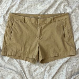 ANA twill tan chino shorts. Size 16 short. Sits below waist.NWOT